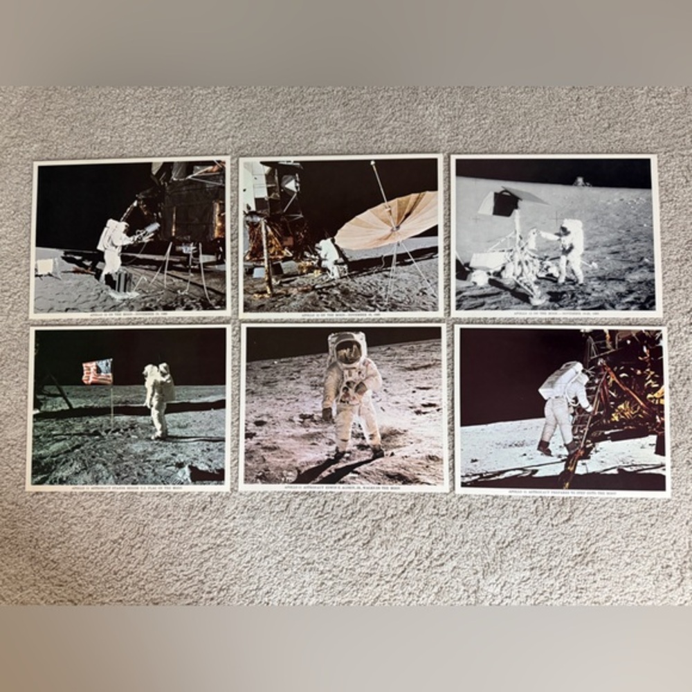 Vintage Space Exploration Art Prints Set of 6